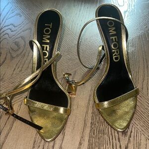 Tom Ford Women's Gold Strappy Heels